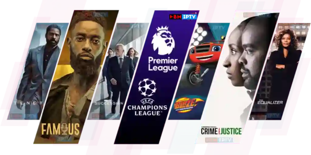 Image illustrant les sports en direct, la vidéo à la demande (VOD) et les rediffusions, représentant une variété d'événements sportifs, en lien avec IPTV FR et le site www.iptv-fr.fr.